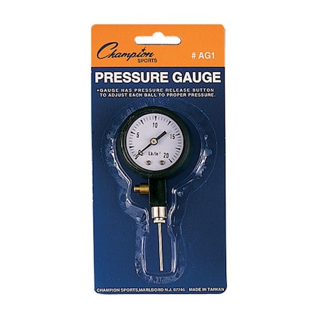 Champion Sports Pressure Gauge, Black AG1